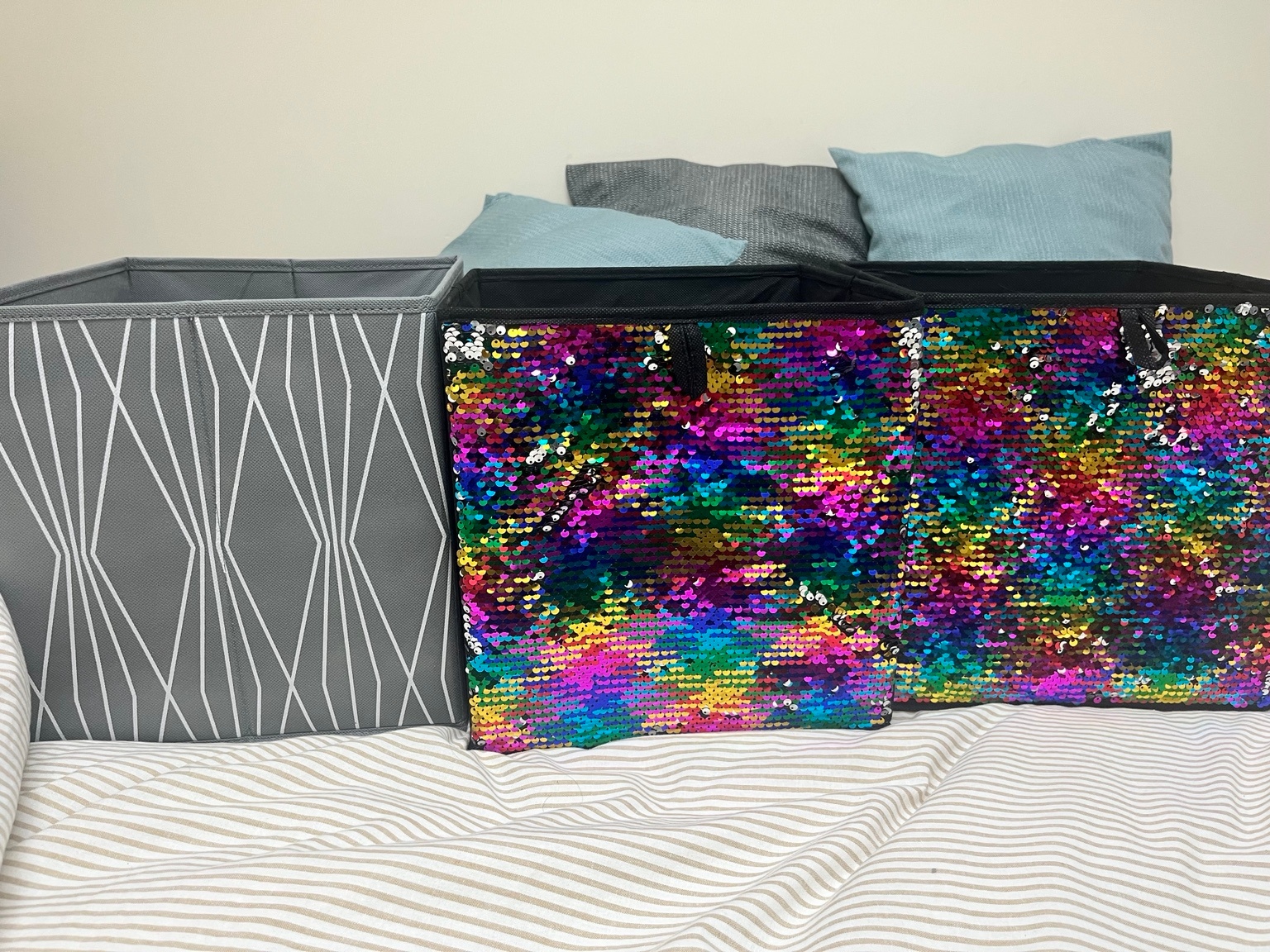 Set of 3 Fabric Storage Cubes