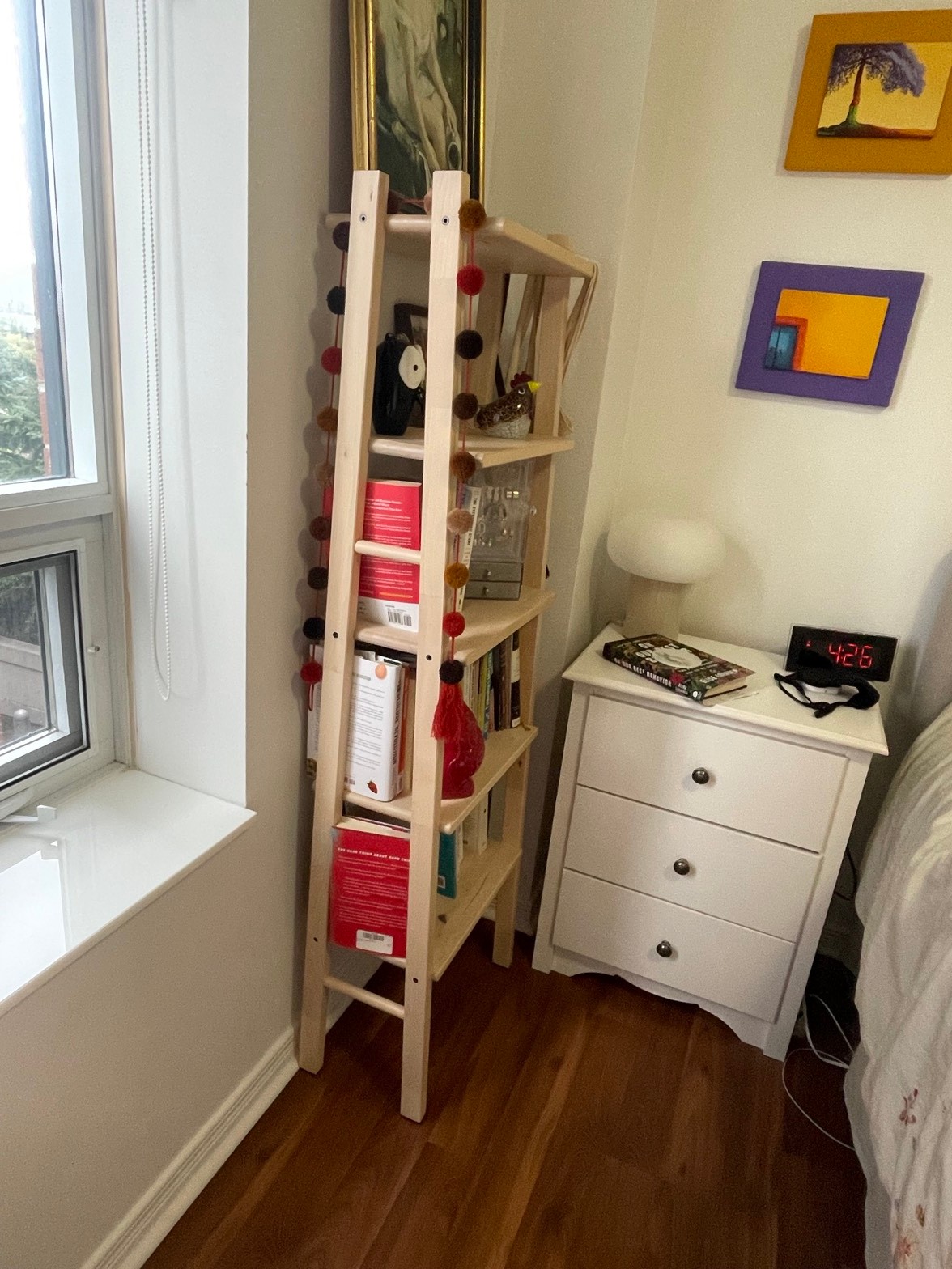 IKEA leaning ladder shelf, natural solid birch - photo 2