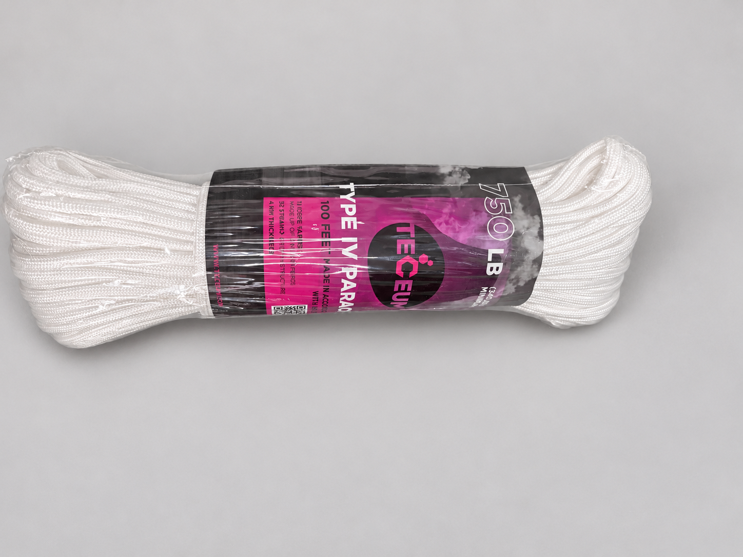 New White 10 × 20 ft Tarp + 100 ft Paracord Bundle - photo 2