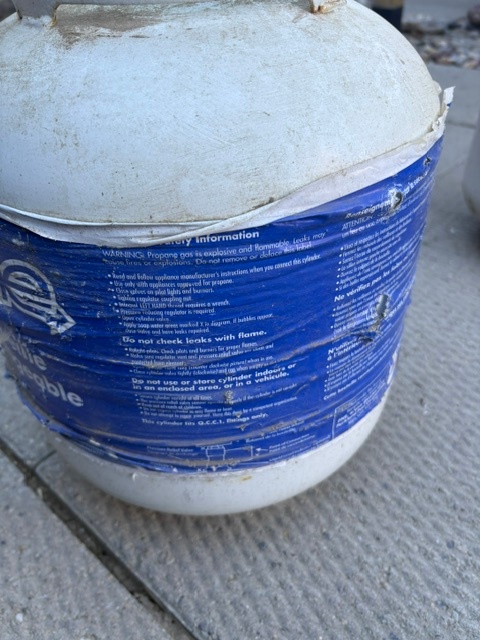2 Propane Cylinders – One Over Half Full +, One Empty - photo 2