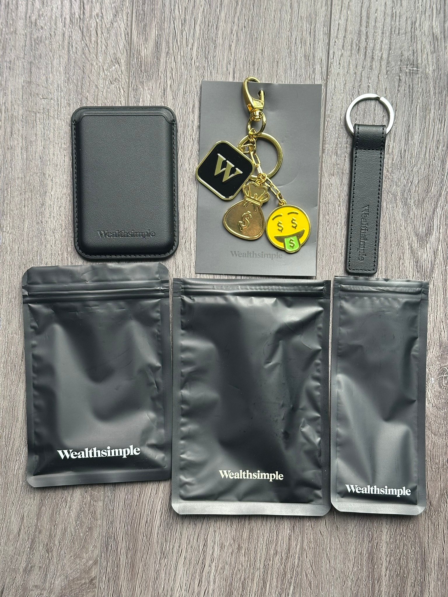 Wealthsimple Merch MagSafe Wallet Charm Keychain Leather Strap
