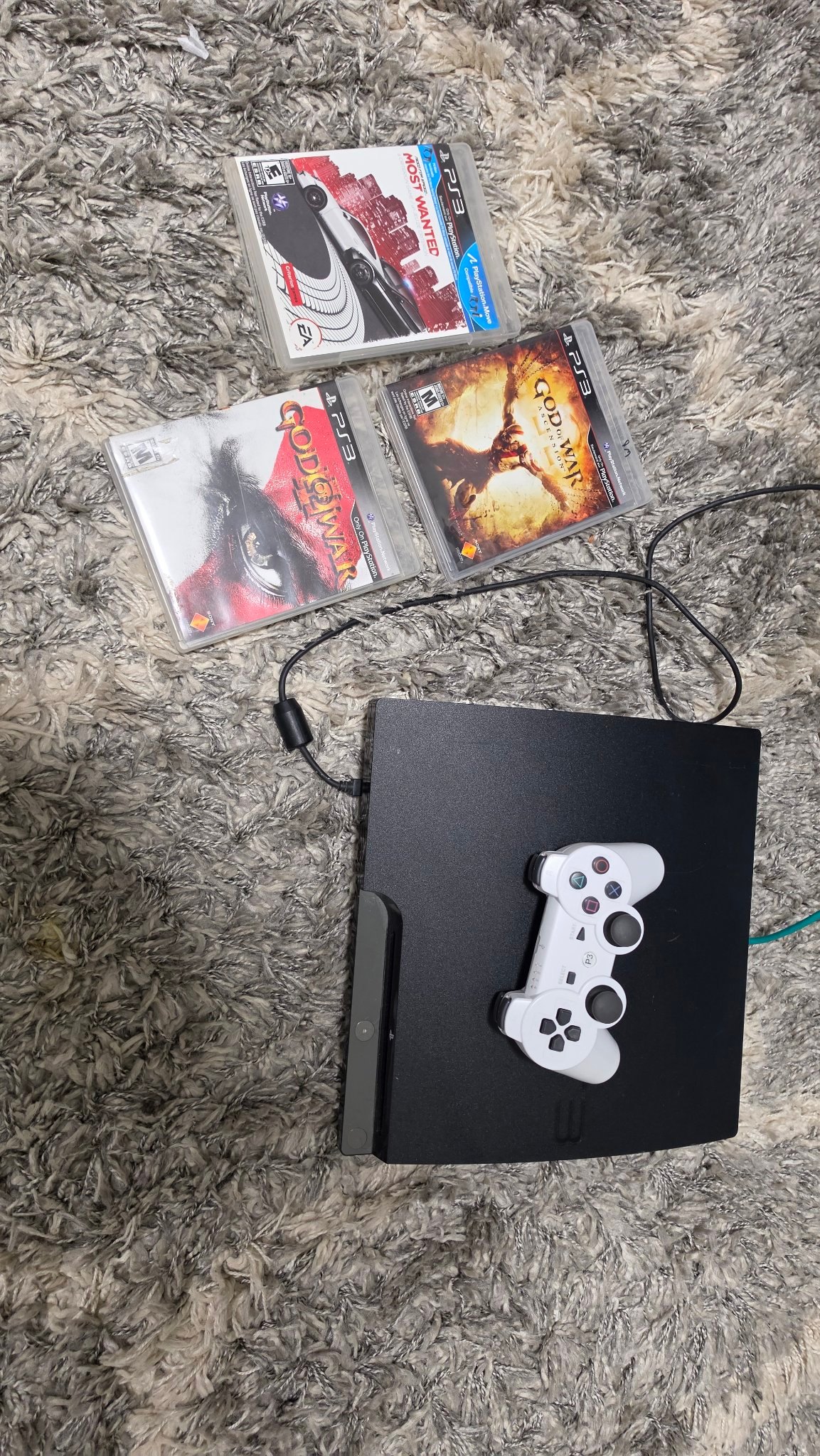 Sony PlayStation 3 Slim Console Bundle – Controller + 3 Games