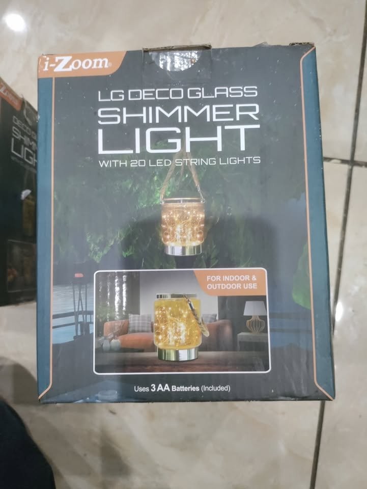 i-Zoom Deco Glass Shimmer Light, with 20 LED string lights - photo 3