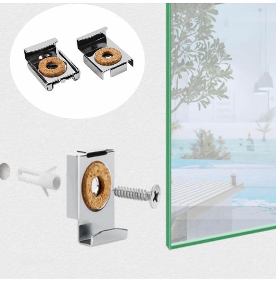 Wall Mirror Mounting Clips Set - photo 2