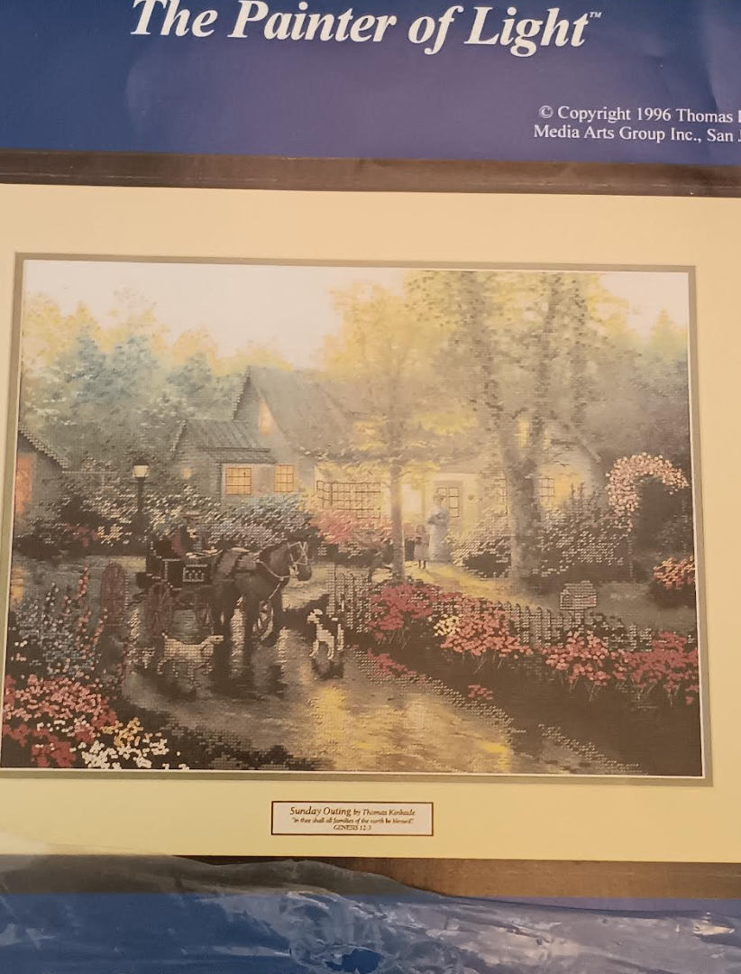 Candamar Designs Cross Stitch Kit Thomas Kinkade Sunday Outing - photo 2
