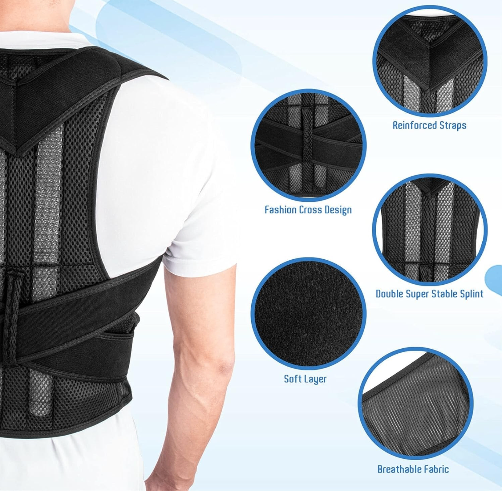 Brand New Back Posture Corrector Brace, Size M