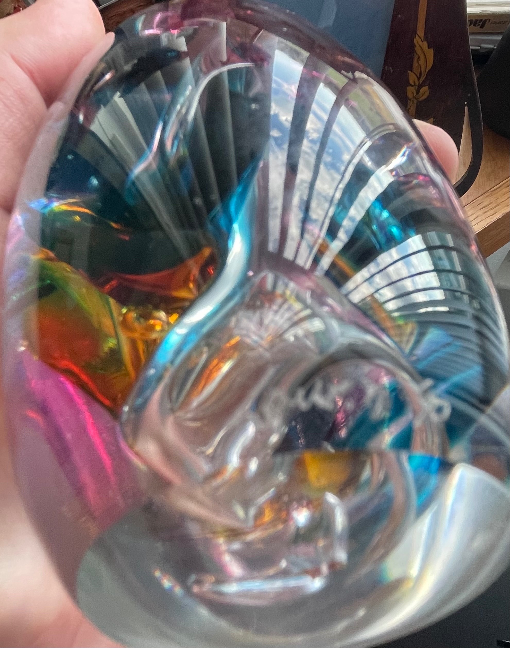 Vintage Laurin Canadian Studio Art Glass Paperweight (1990) - photo 5