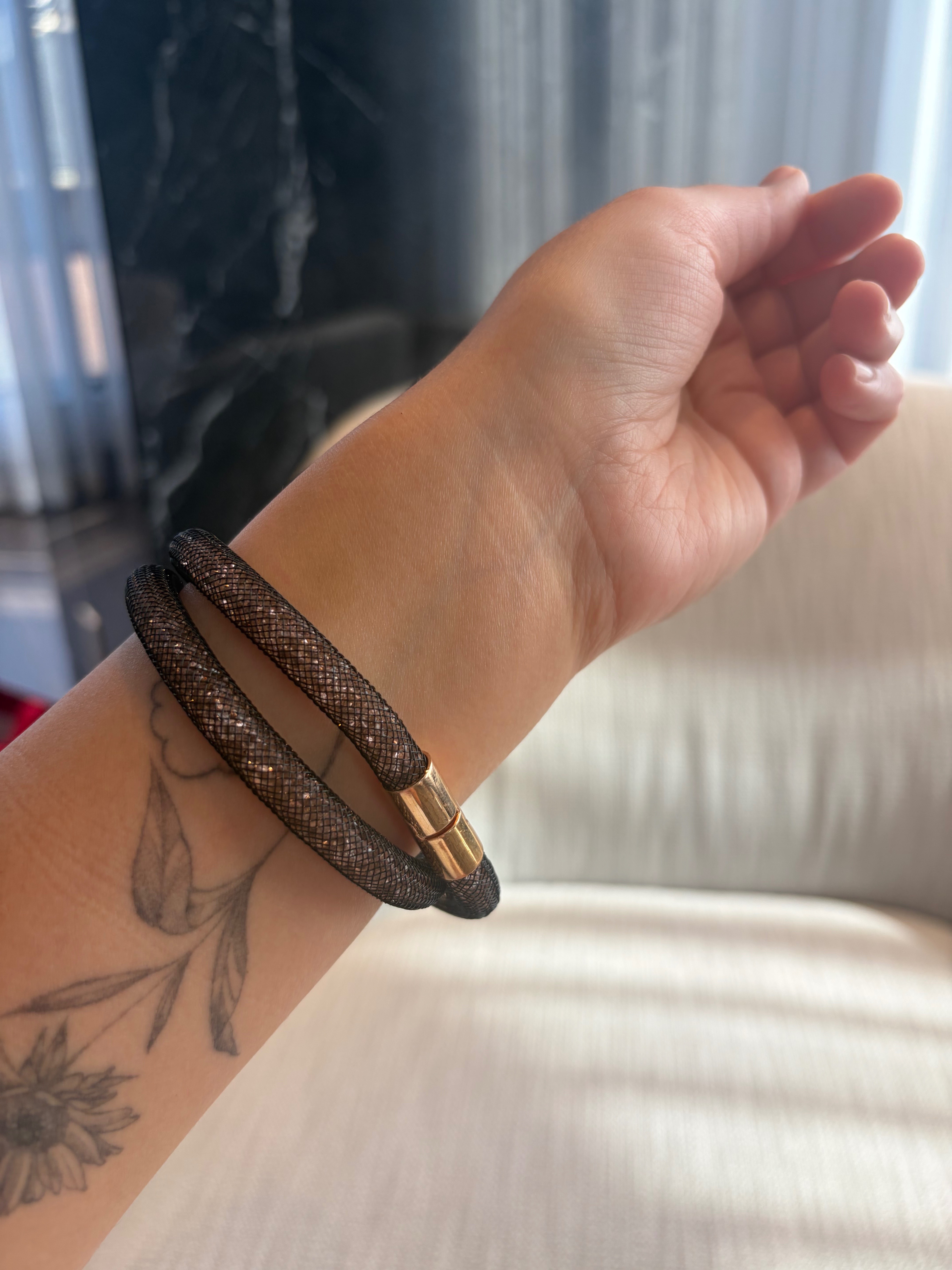 Swarovski Stardust Double Wrap Bracelet, Rose Gold Tone - photo 3