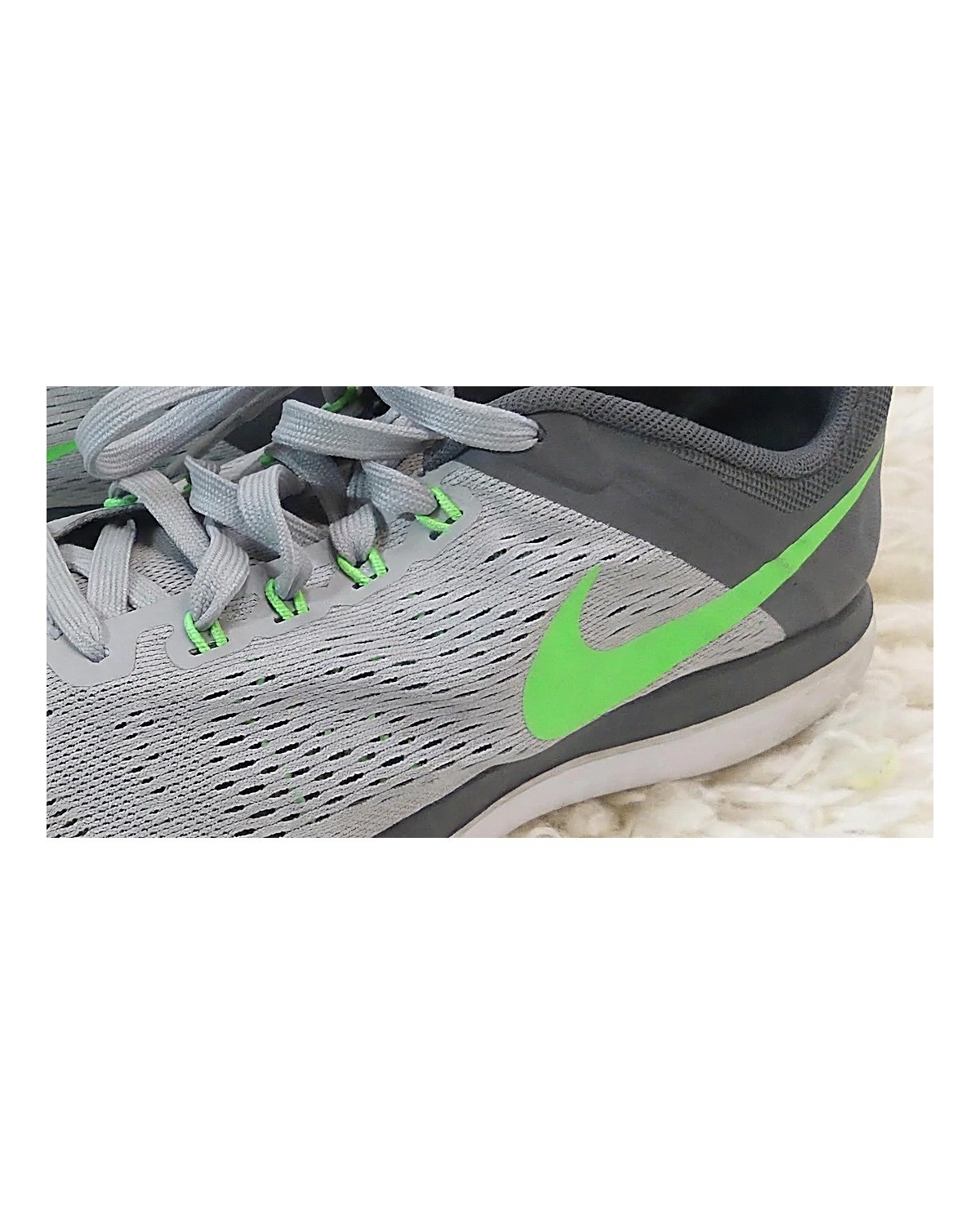 Nike Flex Run Men's Running Shoes Size 10 Grey Volt - photo 4