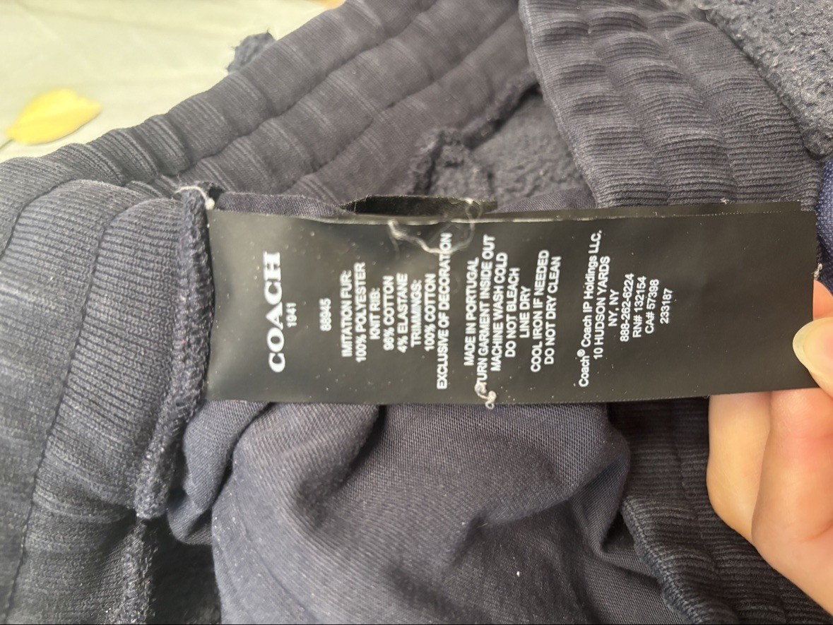 Coach fleece sweatpants — navy, fleece-lined (like new) - photo 3