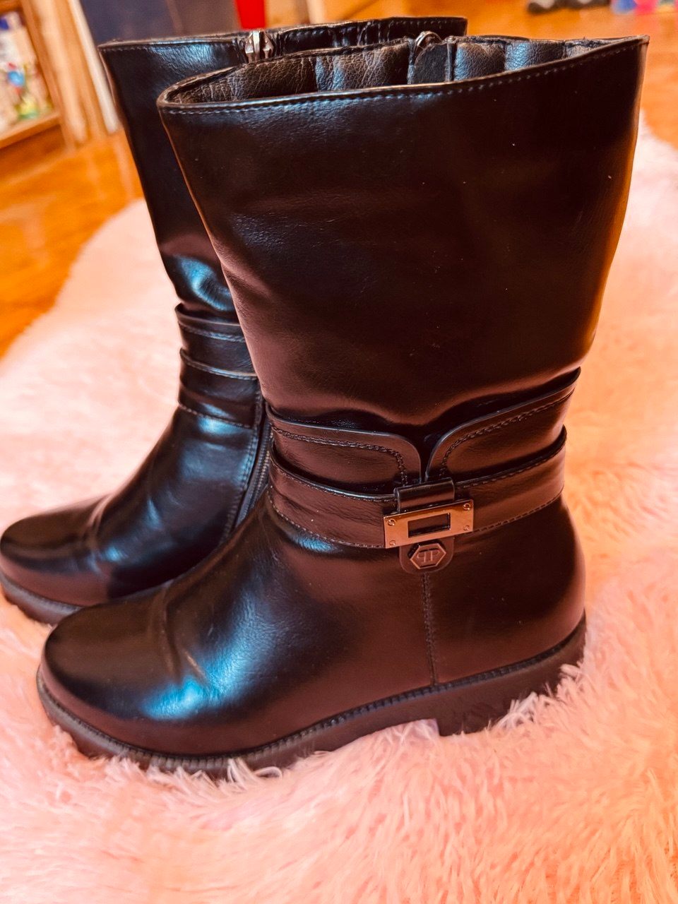 Black Mid-Calf women's Boots – Warm Fur-Lined Winter Boots