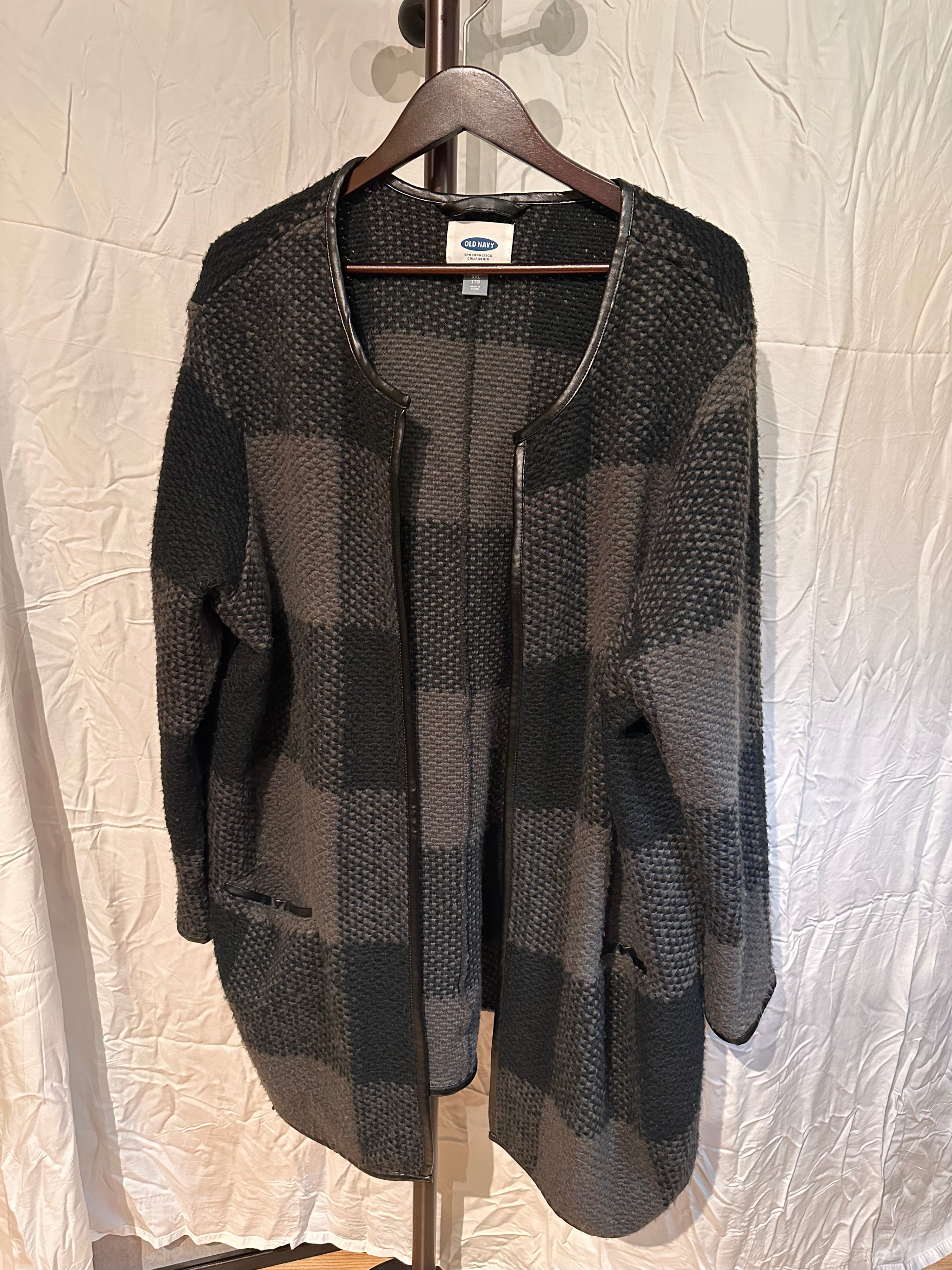 Old Navy Fall Jacket w/ Faux Leather Trim (XXL)