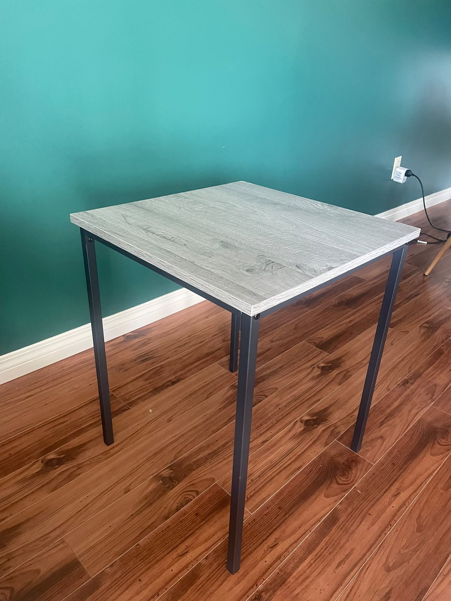 Grey Wood & Metal Side Table / End Table - photo 2