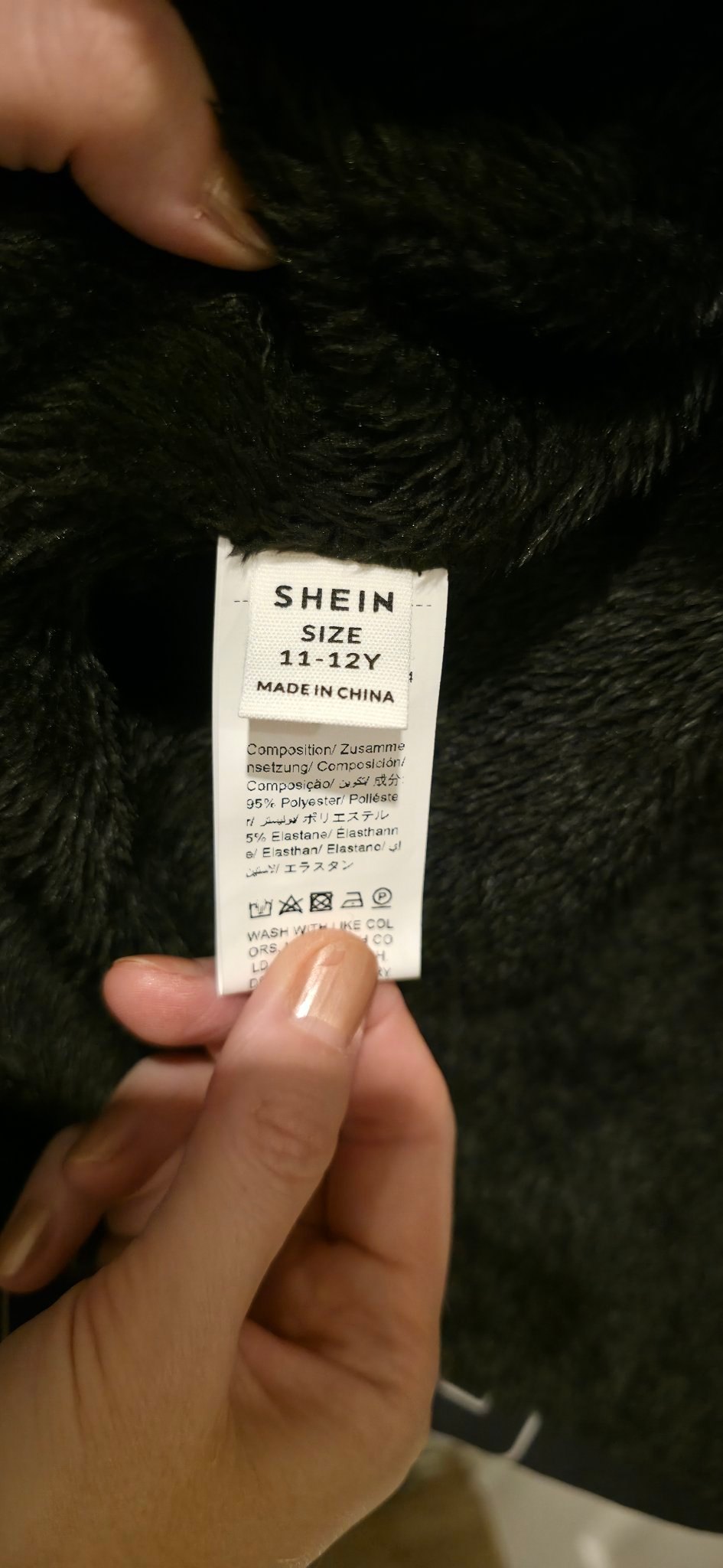 Kids SHEIN CHALLENGE print jacket size 11-12Y, black - photo 3