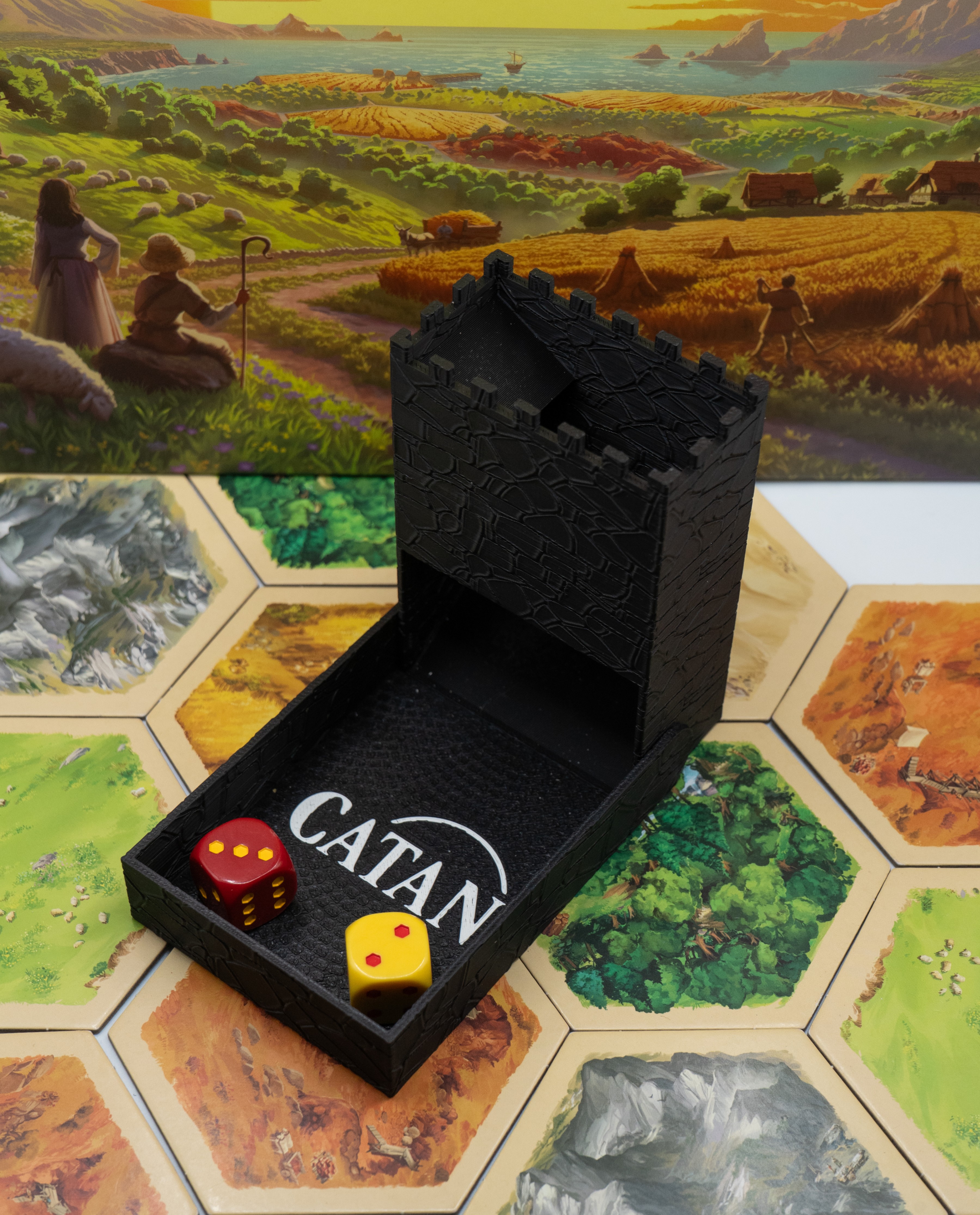 Foldable Dice Tower – Catan Logo or Plain - photo 2