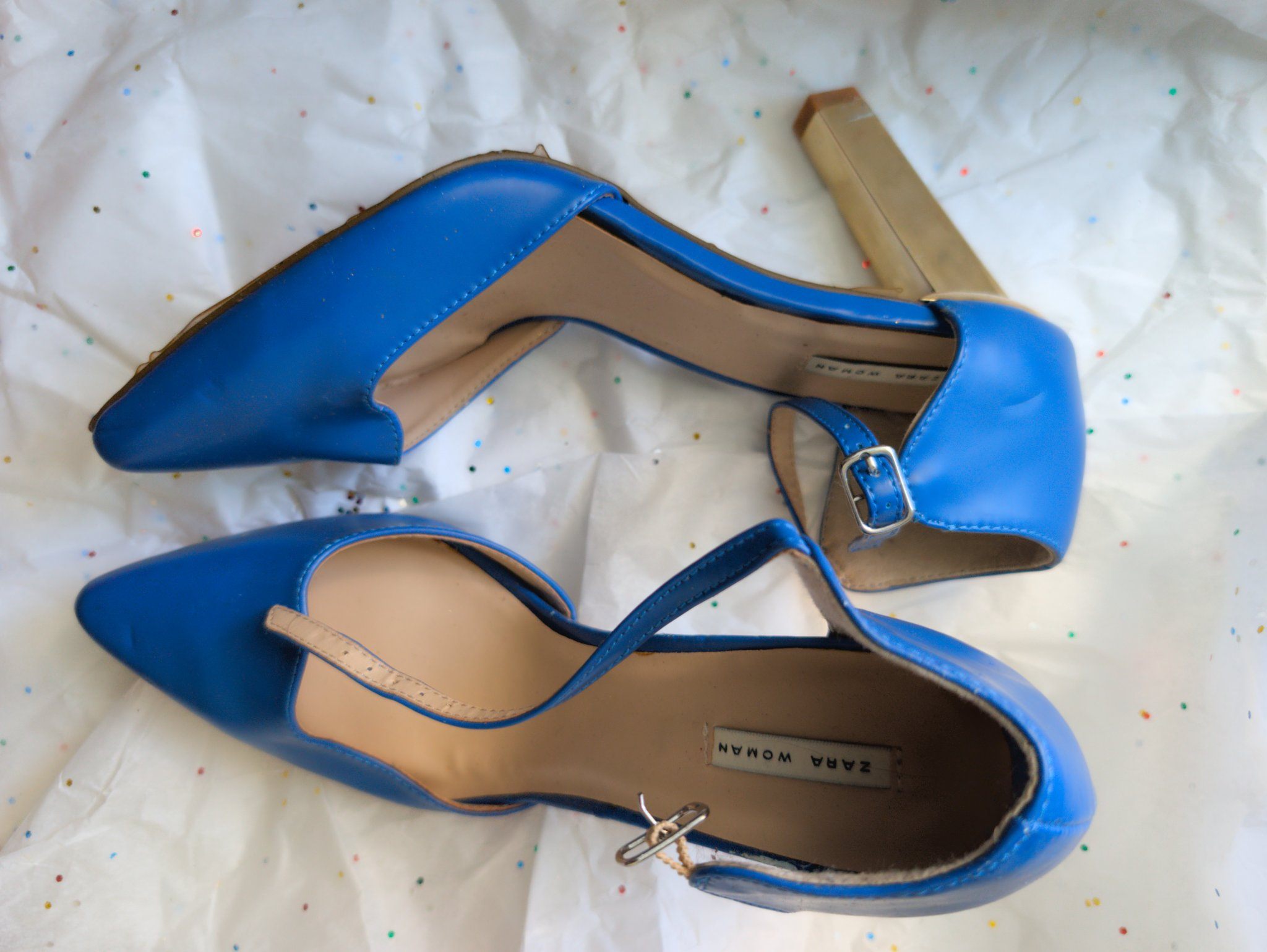 Blue Zara Pointed Heels