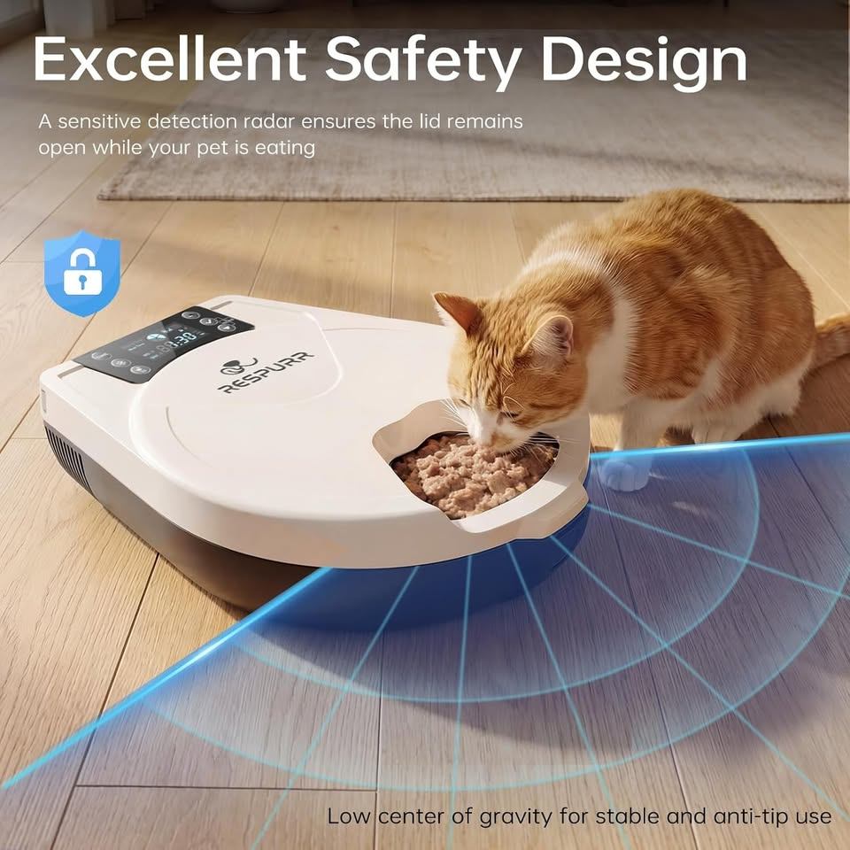 RESPURR Automatic Refrigerated Wet Food Cat Feeder – 5 Meals - photo 5