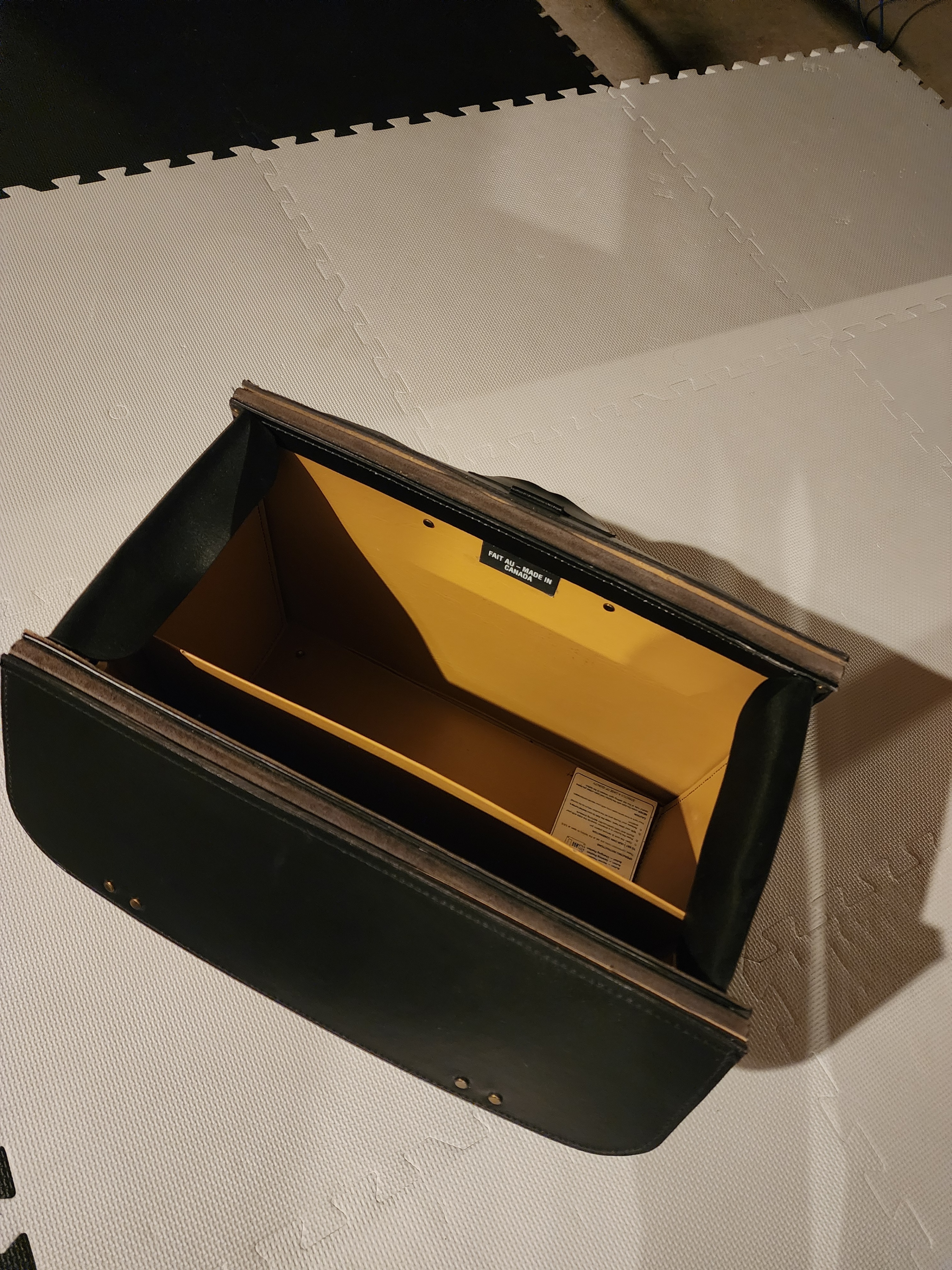 Vintage Genuine Leather Hard-Sided Lawyer Briefcase - photo 3