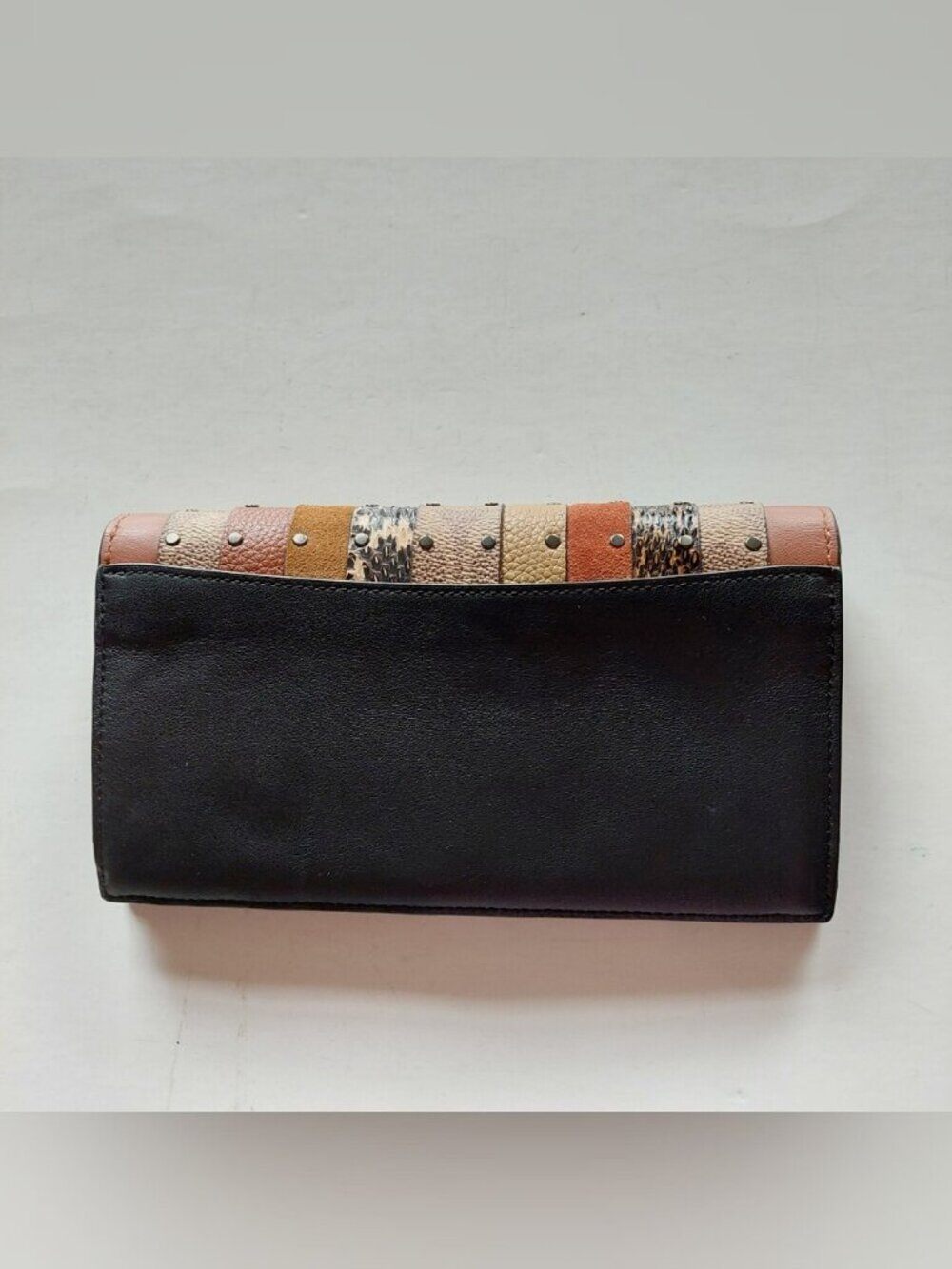 Coach Dreamer Signature Canvas Patchwork Stripes Wallet NWT - photo 2