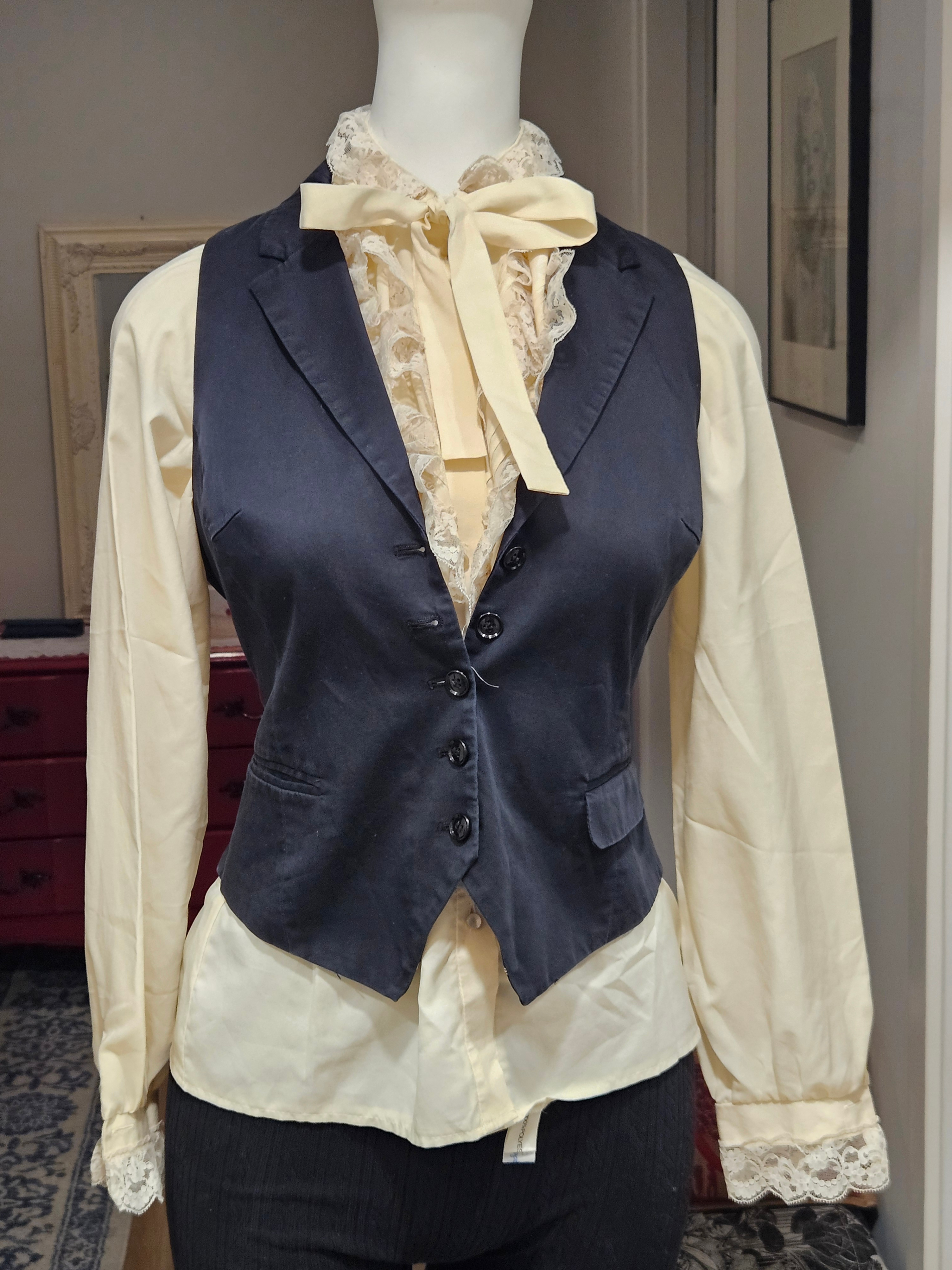 satin button up vest - photo 2