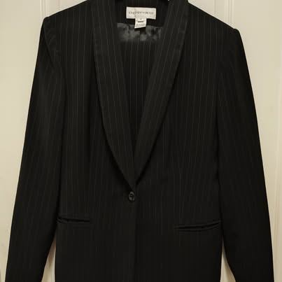 Women's Black Pin Stripe Jones New York Suit