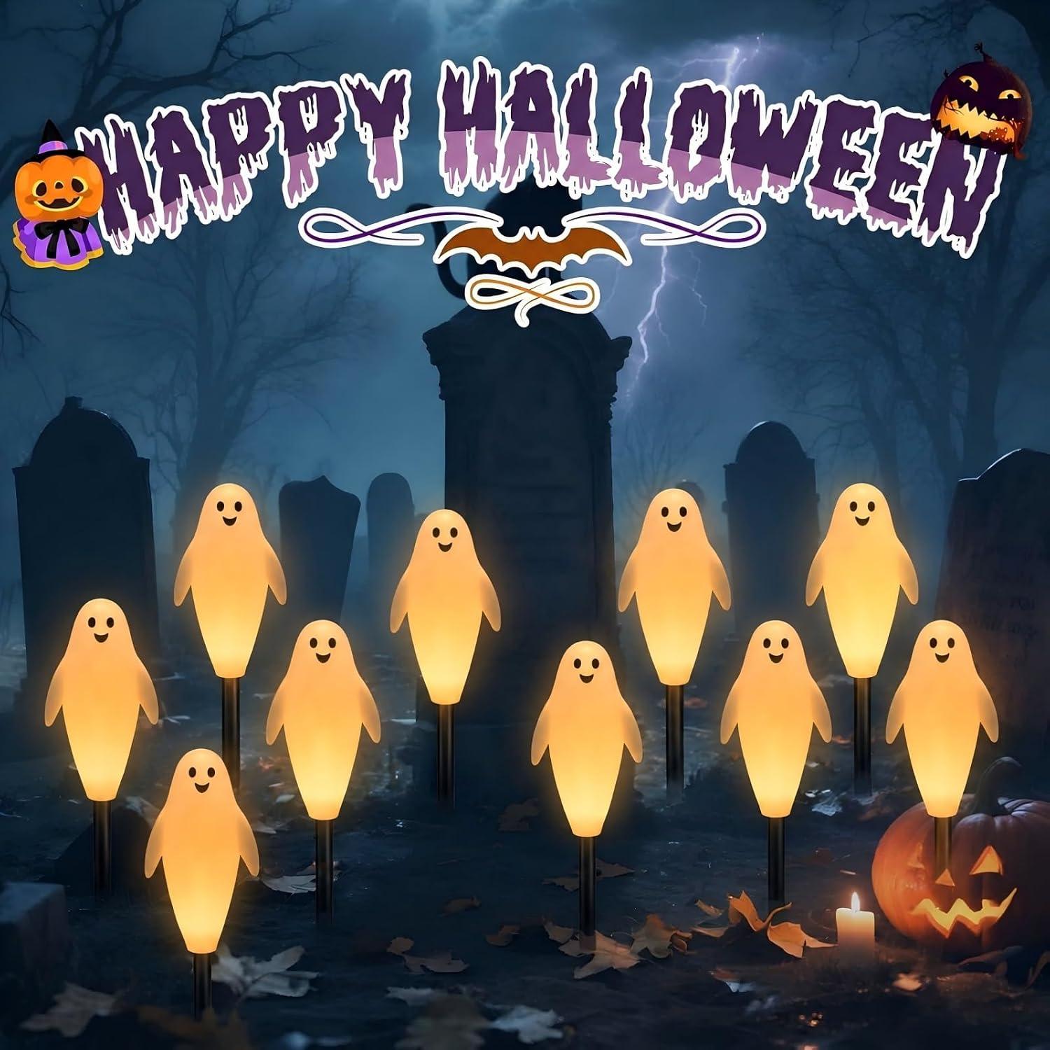 Halloween Ghost Lights - outdoor pathway / garden decor - photo 2