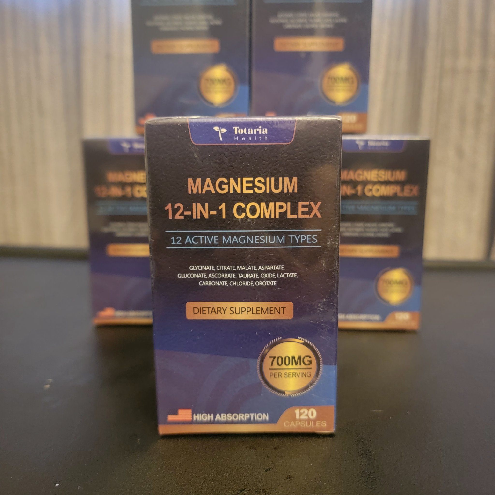Totaria Health Magnesium 12-in-1 Complex 700mg 120 Capsules