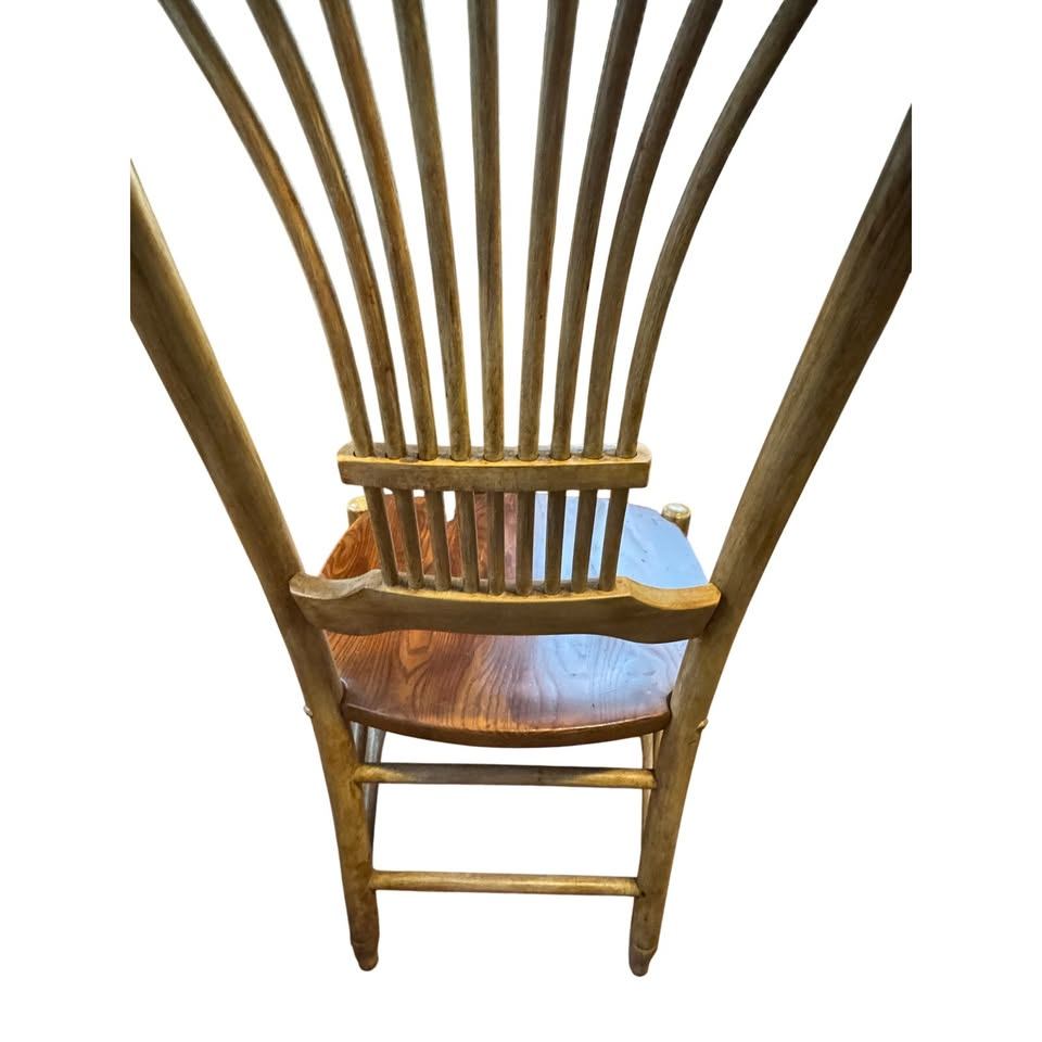 Vintage French Country Wheatback Dining Chair Solid Wood - photo 5