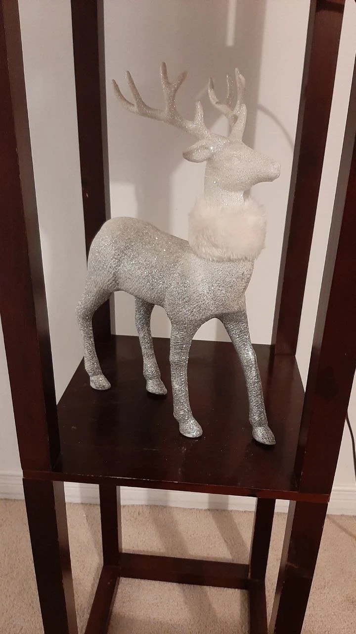 Glittery Silver Reindeer Christmas Decor - photo 2