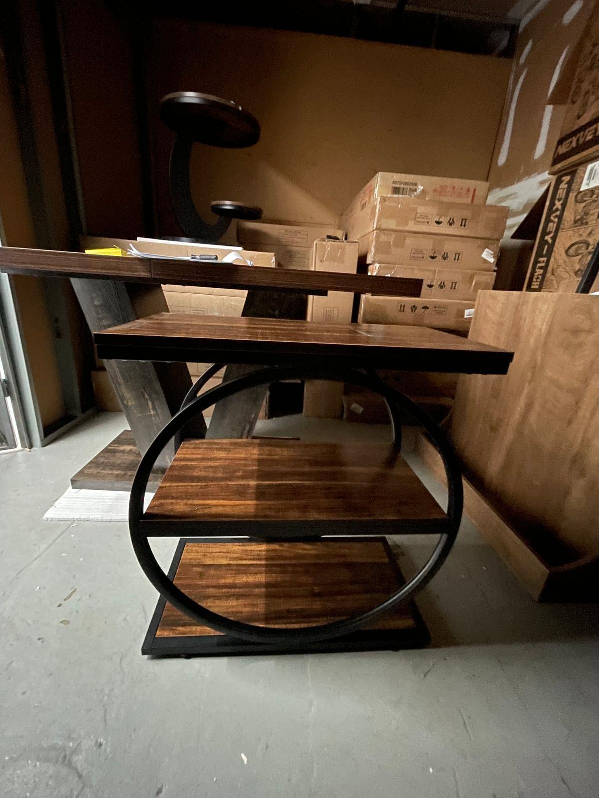 Modern Industrial MDF & Metal Nightstand - photo 3
