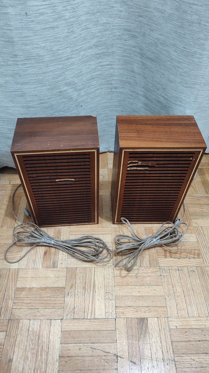 Vintage Telefunken RS 5 Mid-Century Speakers 11.5" H  As Is - photo 2