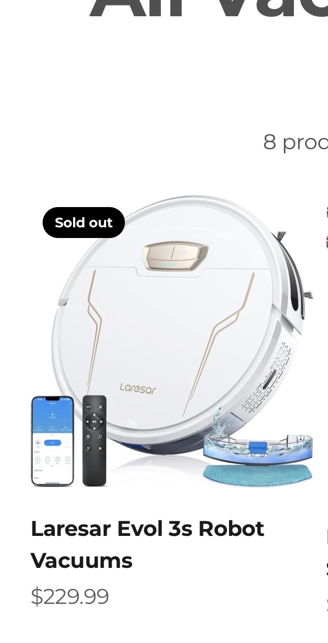 Ultra-Slim Robot Vacuum & Mop - BNIB