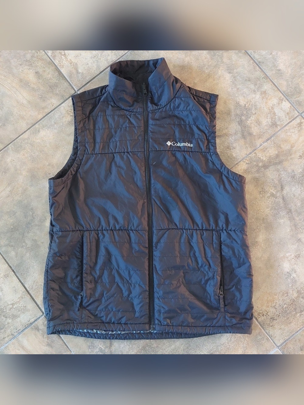 Columbia Black Quilted Puffer Vest Womens M