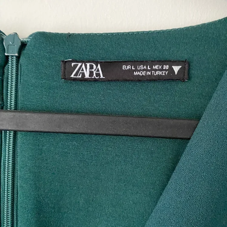 Zara Emerald Green Wrap Mini Dress – New, Size L - photo 2