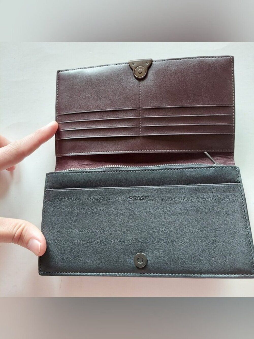 Coach Dreamer Signature Canvas Patchwork Stripes Wallet NWT - photo 4