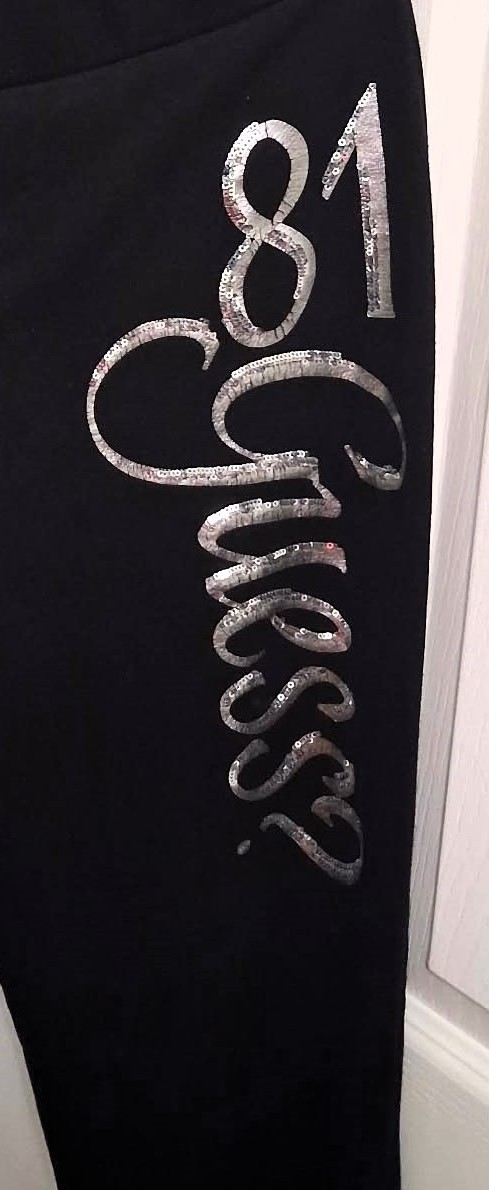 GUESS Sequin Logo Joggers Fleece Sweatpants Excellent Shape M/L - photo 2