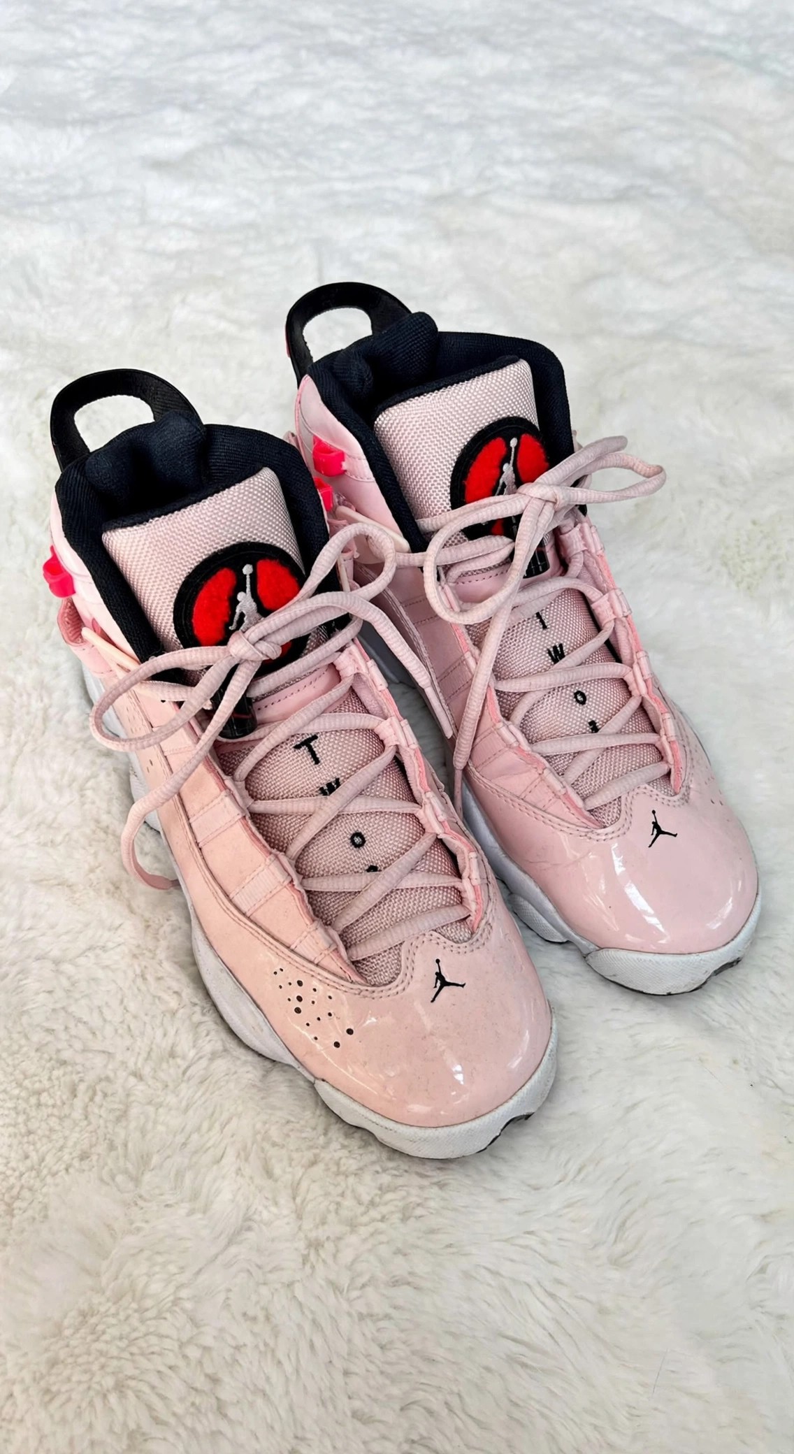Nike Jordan 6 Rings GS Atmosphere Pink 6.5Y Womens 8 323419-602
