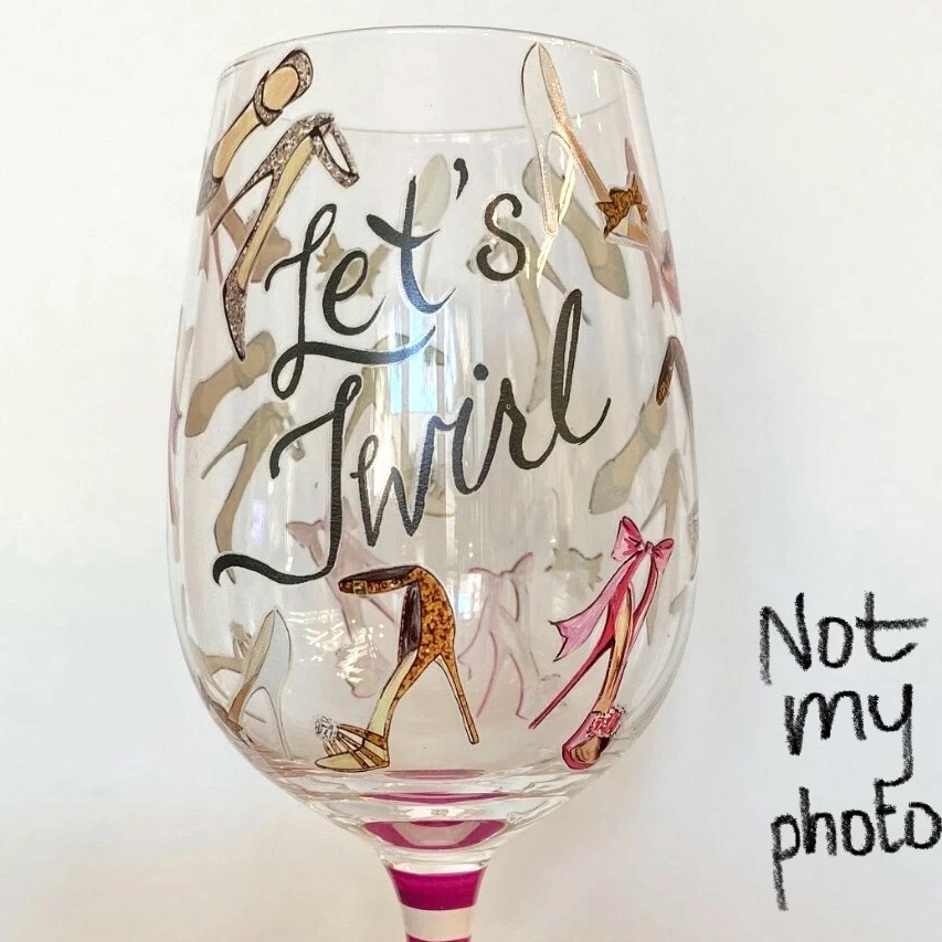 Fun Decorative Wine Glass "Let's Twirl" - photo 2