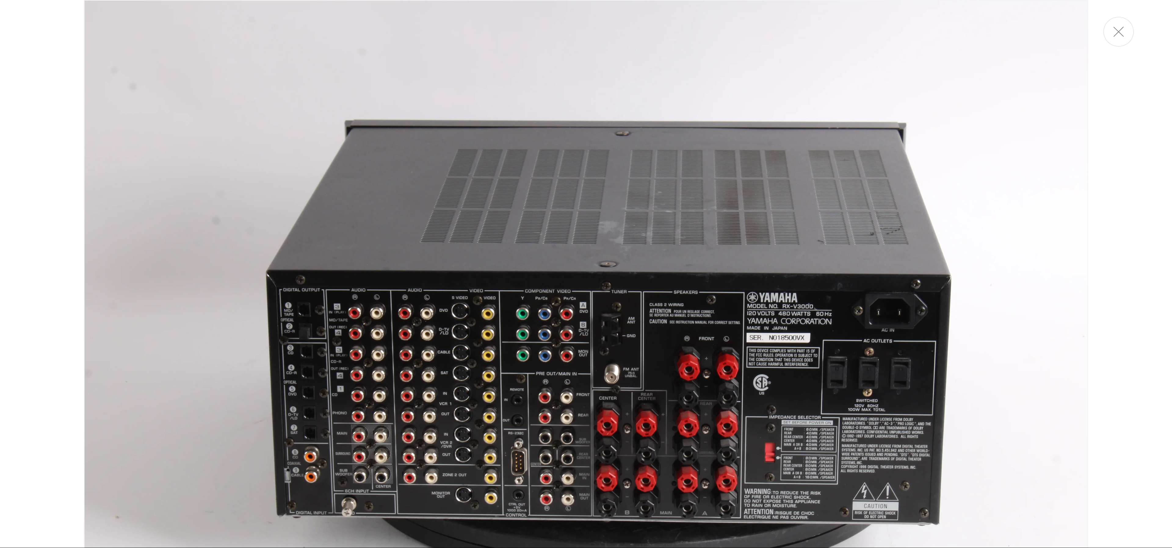 YAMAHA NATURAL SOUND AV RECEIVER RX-V3000 - photo 3