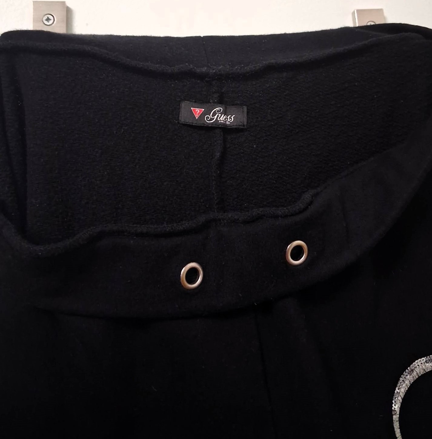 GUESS Sequin Logo Joggers Fleece Sweatpants Excellent Shape M/L - photo 4