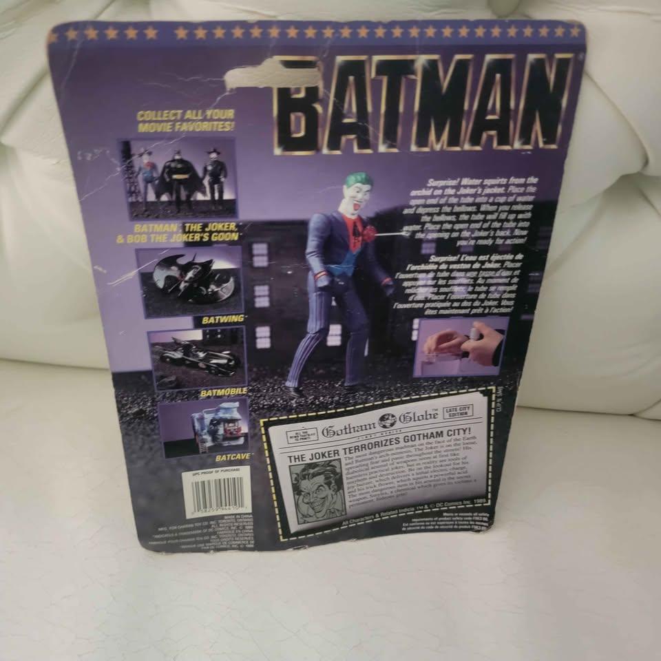 Vintage 1989 Batman Joker Action Figure Toy Biz New on Card - photo 4
