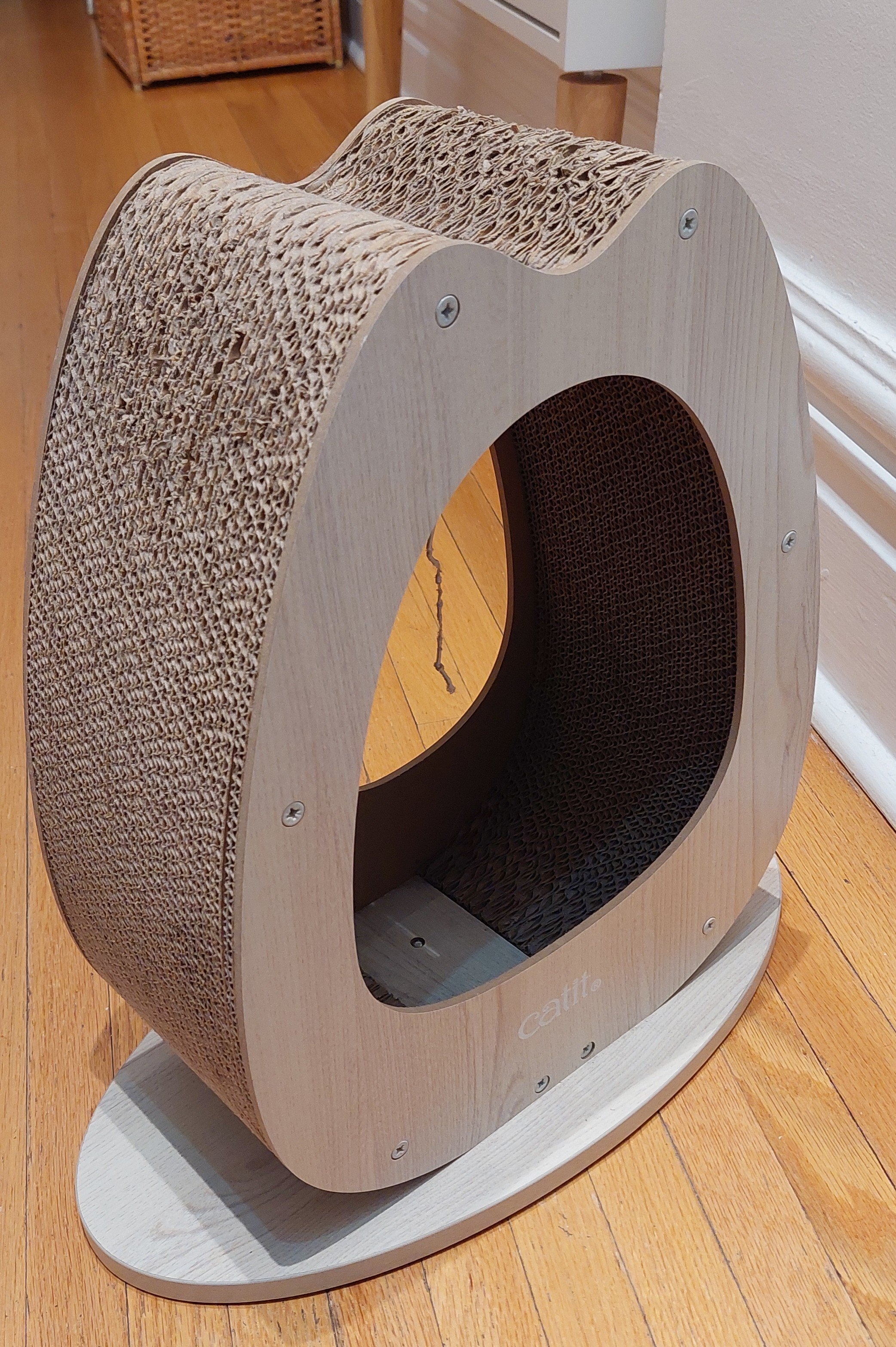 Catit PIXI Wide Cat Scratcher – Wood & Cardboard