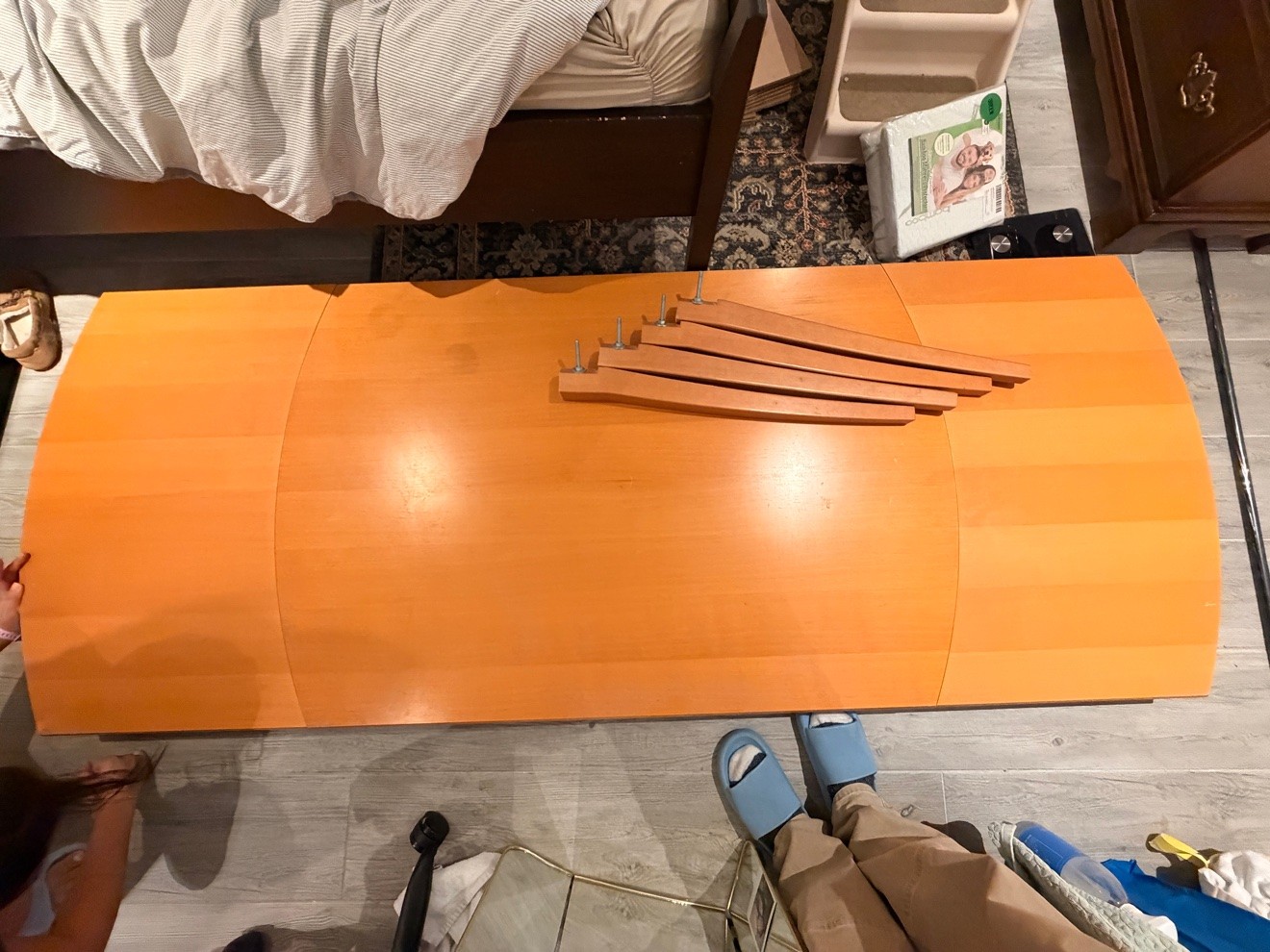 Extendable Solid Wood Dining Table + 6 Chairs