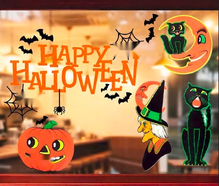 Scary Halloween Window Decals – Decor | No Glue | No Residue - photo 4