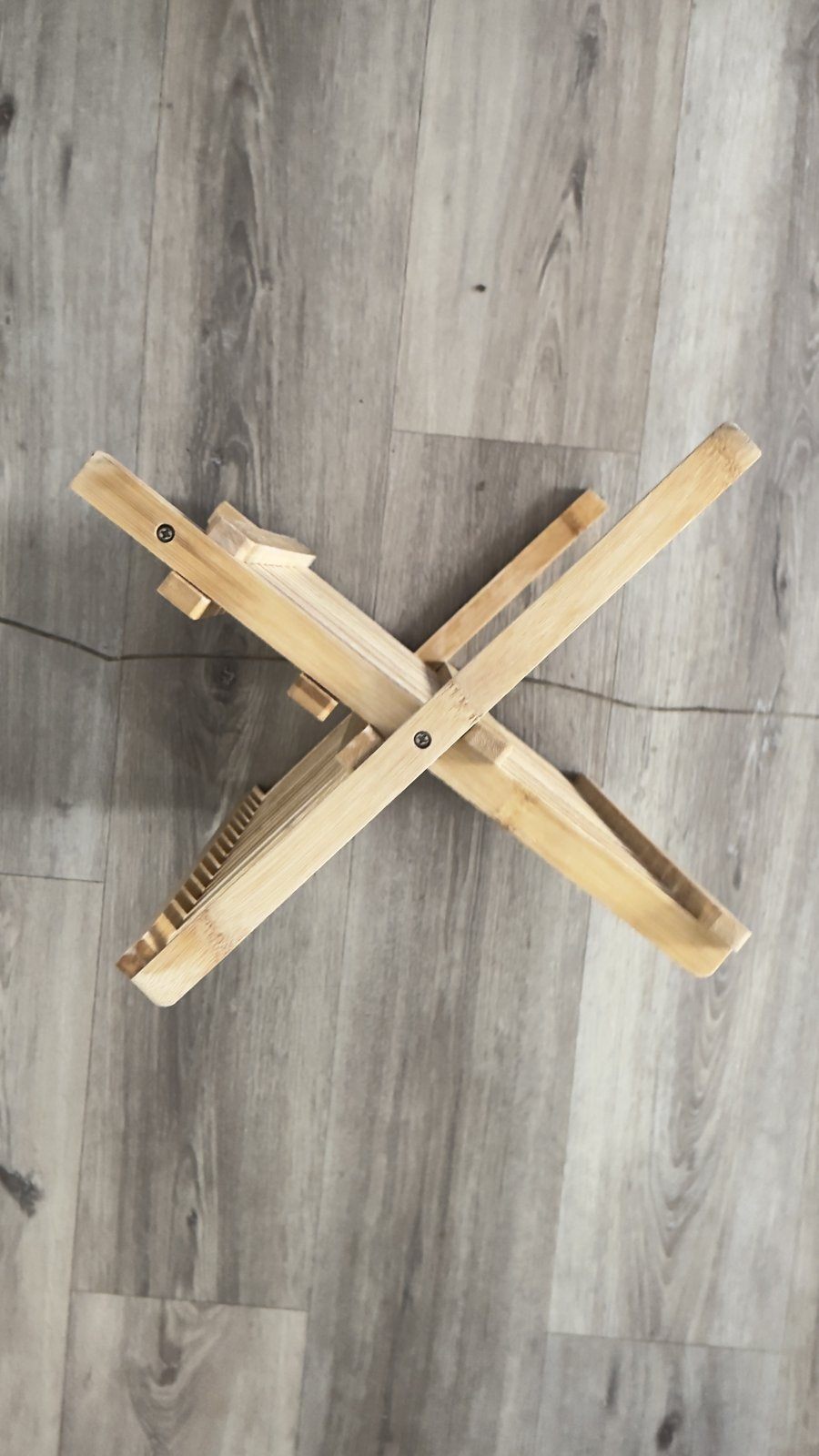 Folding Bamboo Dish / Drying Rack – Slatted, Folds Flat - photo 5
