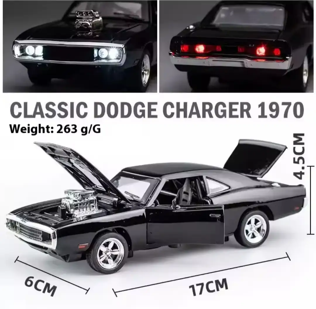 Mini Auto 1970 Dodge Charger Diecast Model - photo 5