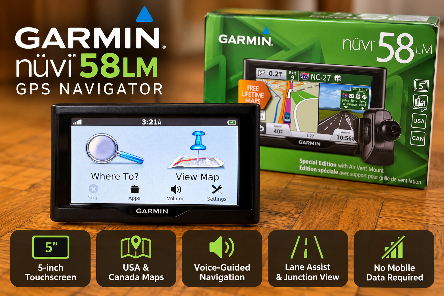 Garmin nüvi 58LM GPS Navigator – Excellent Condition