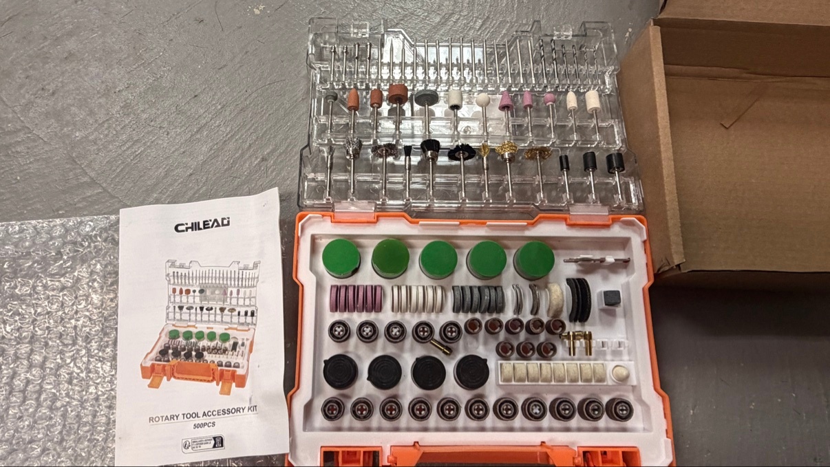 CHILEAD 500PCS Rotary Tool Accessory Kit - Brand New