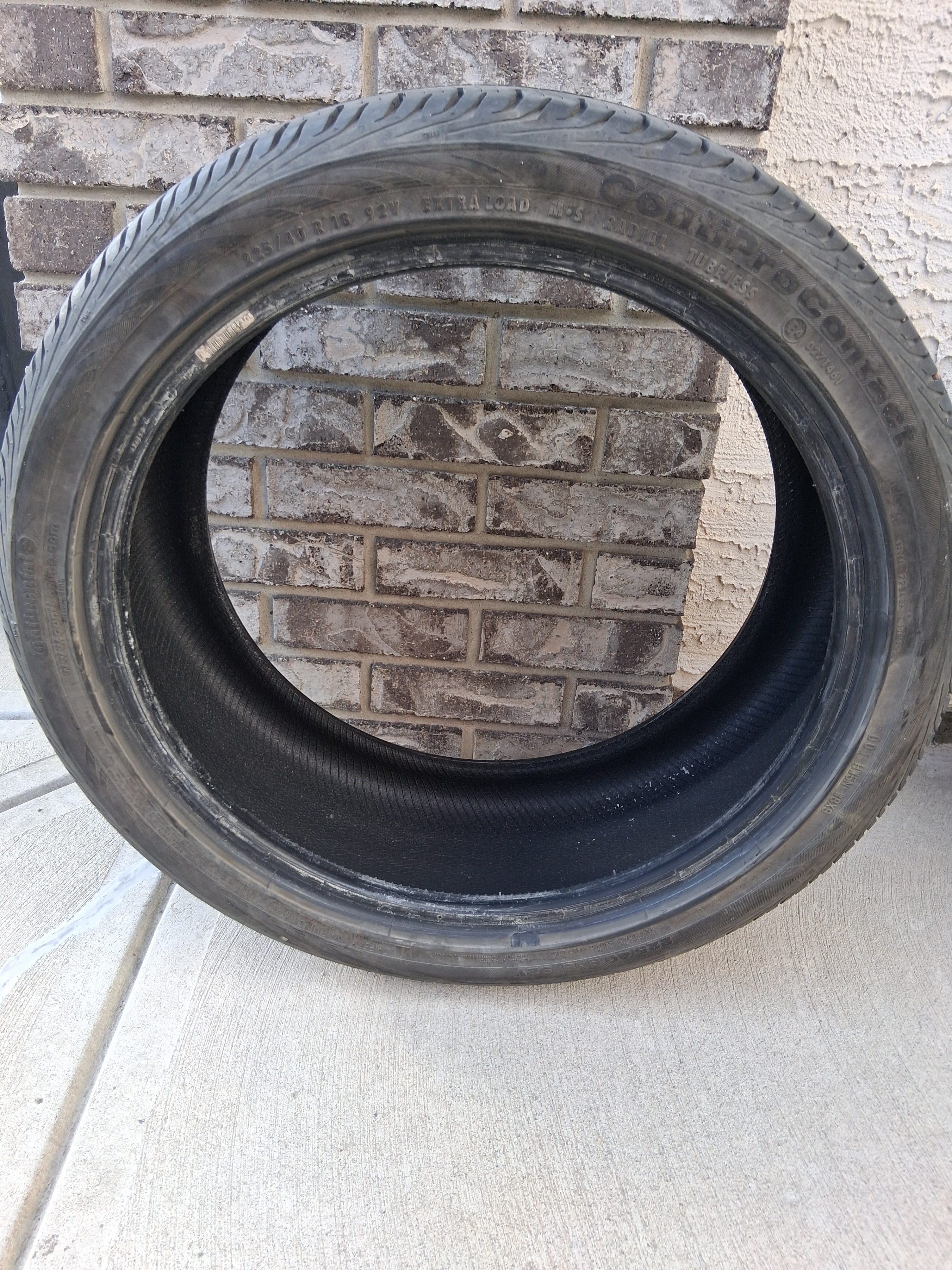 A set of 4 Continental All Season Tires