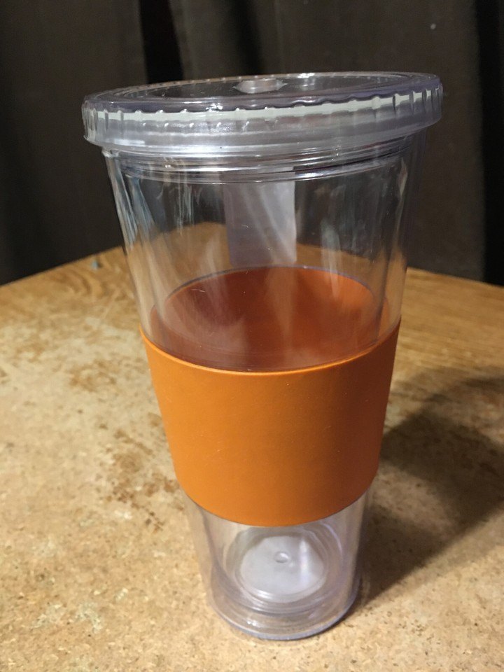 DUNKIN DONUTS COLD BEVERAGE SIPPER 24OZ TRAVEL MUG CUP LOGO - photo 2